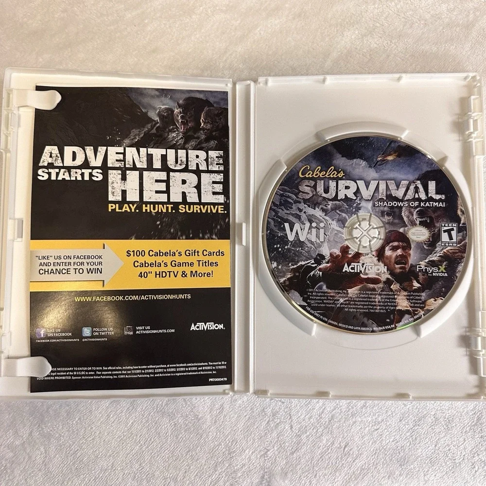 Cabela's Survival: Shadows of Katmai (Nintendo Wii, 2011)